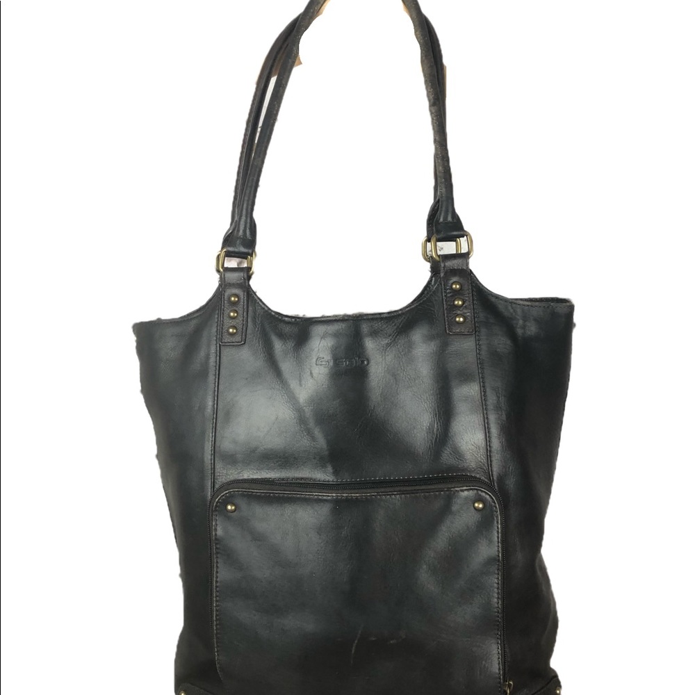 Vintage Leather Solo Tote Bag